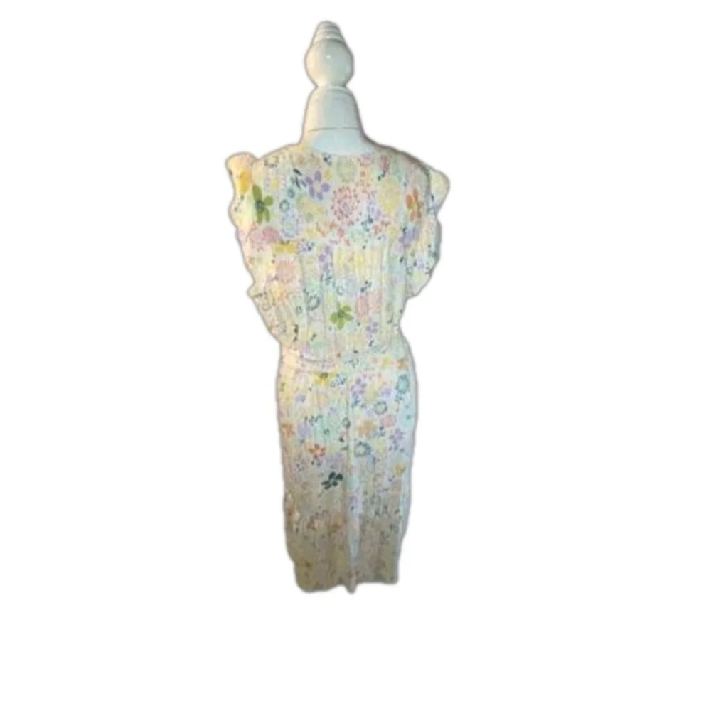Unbranded Size 2X Floral, Grannycore Colorful Summer Dress Ruffle Cap Sleeves!